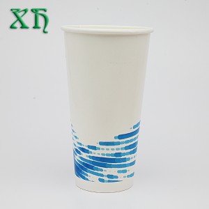 22oz double PE water proof recyclable cold drink paper water cups wholesale